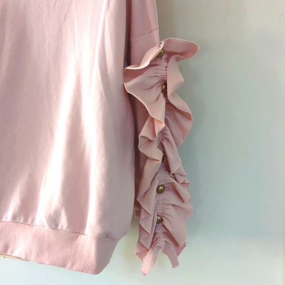 Storets Leira Pink Ruffle Sleeve Sweatshirt - Picture 9 of 16